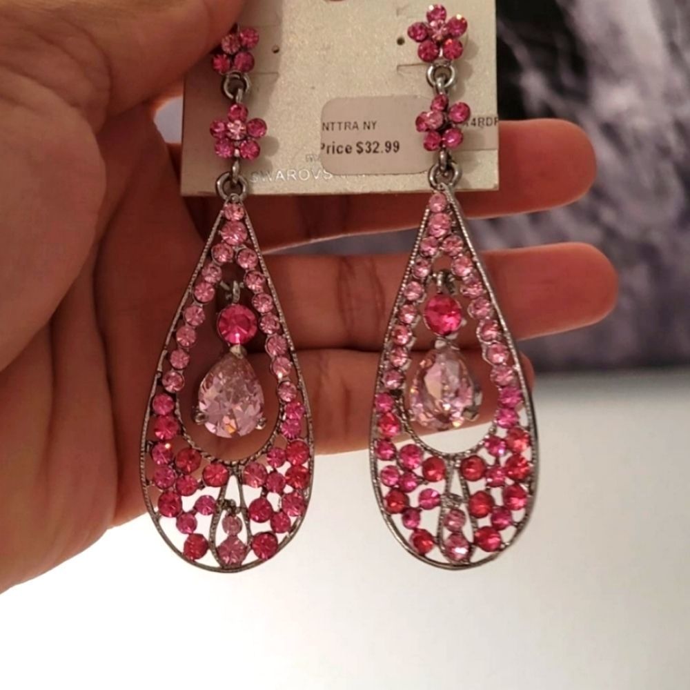 Swarovski crystal ENTTRA Post at back Imported,  W